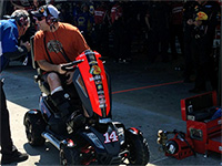Tony Stewart on one of Heartway Quality Mobility Scooters